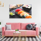 Sushi en rollen canvas afdruk (Insitu (Woonkamer))