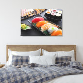 Sushi en rollen canvas afdruk (Insitu (Slaapkamer))