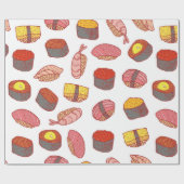 Sushi en rollen naadloos patroon. Stationaire cart Cadeaupapier (Vlak)