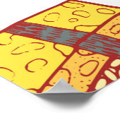 Sushi en rollen naadloos patroon. Stationaire cart Poster (Hoek)