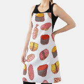 Sushi en rollen naadloos patroon. Stationaire cart Schort (Insitu)