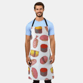 Sushi en rollen naadloos patroon. Stationaire cart Schort (Gedragen)