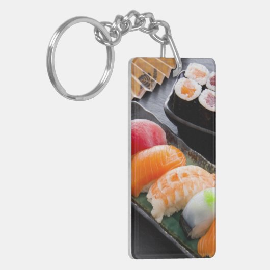 Sushi en rollen sleutelhanger (Voorkant Links)