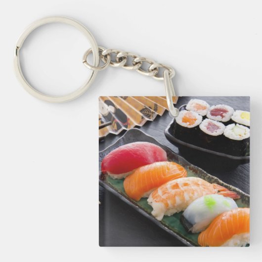 Sushi en rollen sleutelhanger (voorkant)