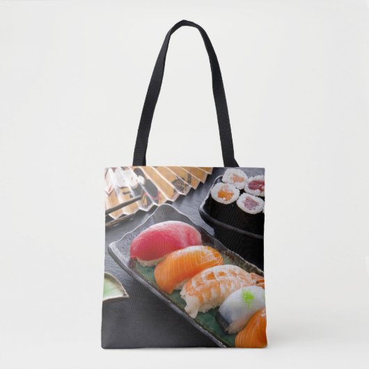 Sushi en rollen tote bag (Voorkant)