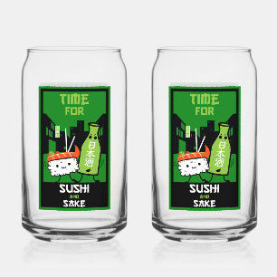 Sushi en Sake Foodies Blikvorm Glas