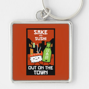 Sushi en Sake Foodies Napkin Sleutelhanger