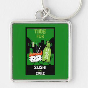 Sushi en Sake Foodies Sleutelhanger