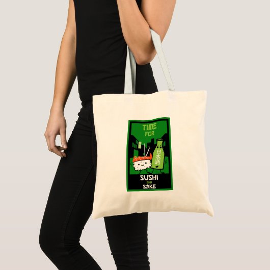 Sushi en Sake Foodies Tote Bag (Voorkant (product))