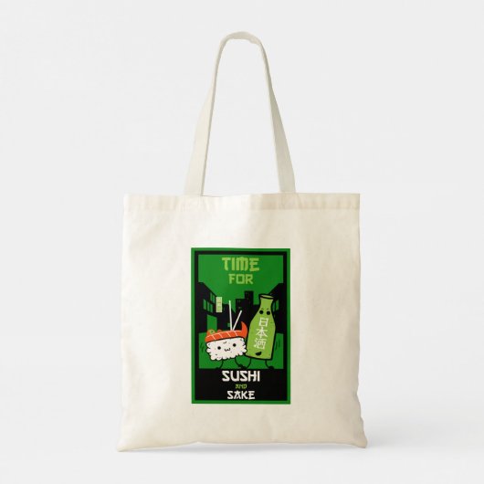 Sushi en Sake Foodies Tote Bag (Achterkant)