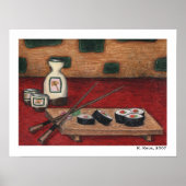 Sushi en Sake Poster (Voorkant)