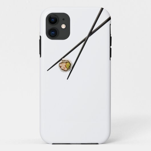 Sushi en zwarte stokjes - Gepersonaliseerd Case-Mate iPhone Case (Achterkant)