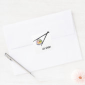 Sushi en zwarte stokjes vierkante sticker (Envelop)