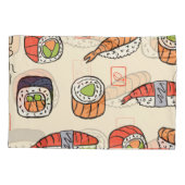 Sushi eten, naadloos patroon ontwerp. kussensloop (Achterkant)