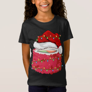 Sushi Fastfood Liefhebber Kerstmis Kerstman Hoed S T-shirt