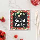 Sushi Feest Rolls Verjaardagsnaam Servet (Insitu)