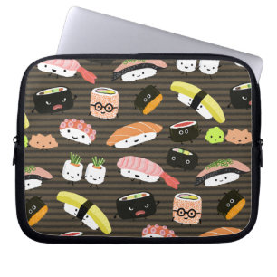 Sushi Feestje - Sushi Rolls, Sashimi, Wasabi, Gemb Laptop Sleeve