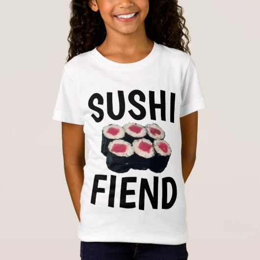 SUSHI FIEND Funny Sushi Lover T-shirts (Voorkant)