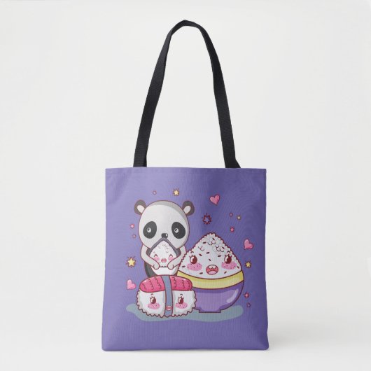 Sushi Find Rolls Kawaii Sushi canvas tas (Voorkant)