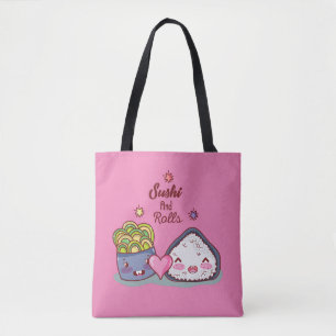 Sushi Find Rolls Kawaii Sushi canvas tas
