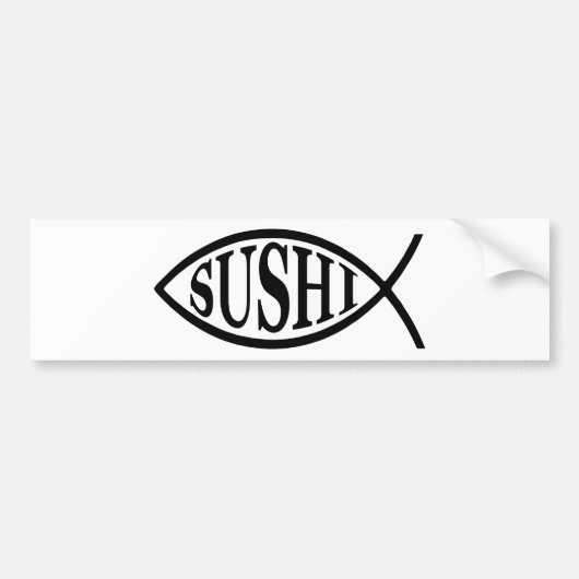 Sushi Fish Bumpersticker (Voorkant)