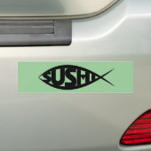 SUSHI FISH BUMPERSTICKER (Op auto)