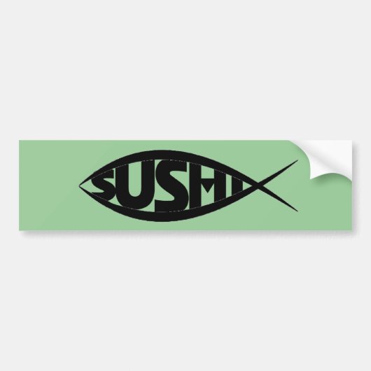 SUSHI FISH BUMPERSTICKER (Voorkant)