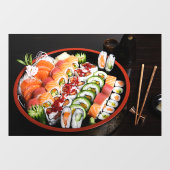 Sushi Fish Food Rice Japans Tuna Sashimi Raamsticker (Vel)