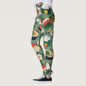 Sushi Floral Aangepast patroon Leggings (Links)