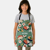 Sushi Floral Aangepast patroon Schort (Insitu)