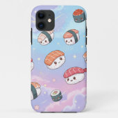 Sushi Flying in Pastel Galaxy Sky Case-Mate iPhone Case (Achterkant)