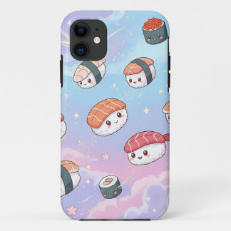 Sushi Flying in Pastel Galaxy Sky Case-Mate iPhone Case