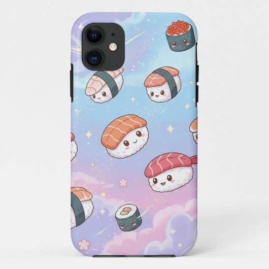 Sushi Flying in Pastel Galaxy Sky Case-Mate iPhone Case (Achterkant)