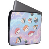 Sushi Flying in Pastel Galaxy Sky Laptop Sleeve (Voorkant Rechts)