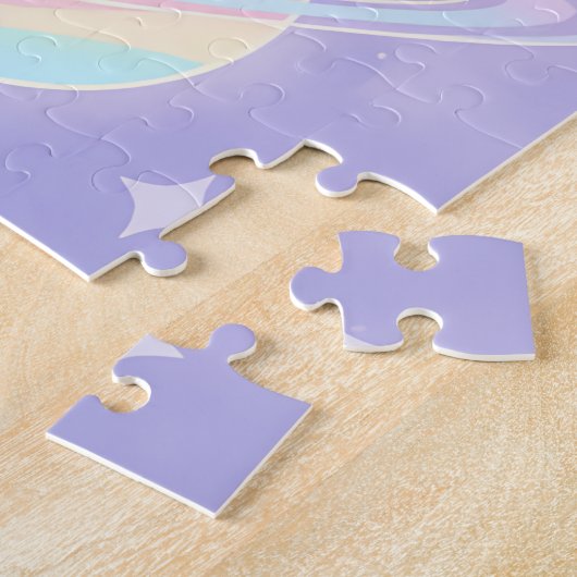 Sushi Flying in Pastel Galaxy Sky Legpuzzel (Zijkant)