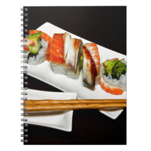 Sushi Food Restaurant Eat Exotic Means Fast Food Notitieboek