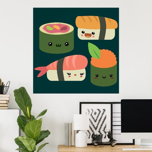 Sushi Friends Poster (Thuiskantoor)