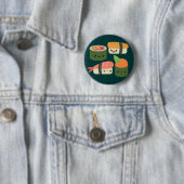 Sushi Friends Ronde Button 5,7 Cm (In situ)