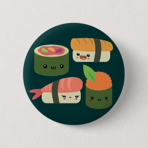 Sushi Friends Ronde Button 5,7 Cm