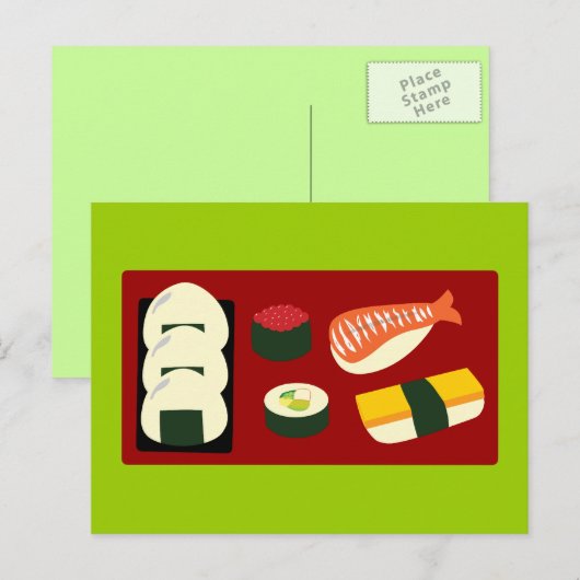 Sushi Fun Briefkaart (Voorkant / Achterkant)