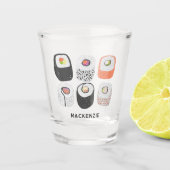 Sushi Fun Japans Eten Kunst Persoonlijk Shot Glas (Voorkant)