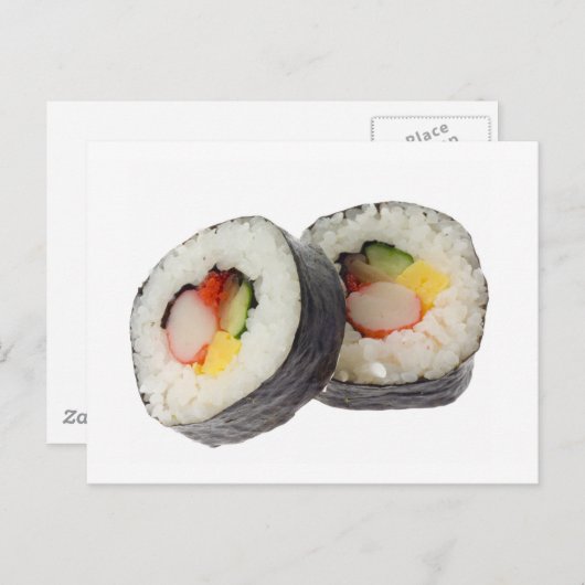 Sushi - Futomaki Briefkaart (Voorkant / Achterkant)