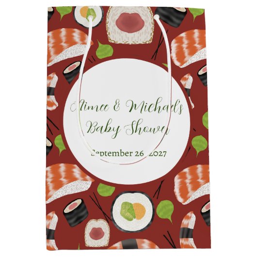 Sushi geslachtsneutraal Baby shower Medium Cadeauzakje (Voorkant)