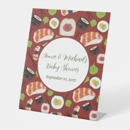 Sushi geslachtsneutraal Baby shower Reclamebord Met Voetstuk