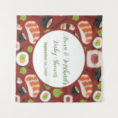 Sushi geslachtsneutraal Baby shower Wandkleed (Voorkant (horizontaal))