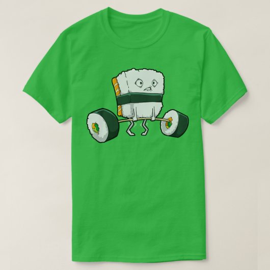Sushi Gewichtheffen Anime T-shirt (Design voorkant)
