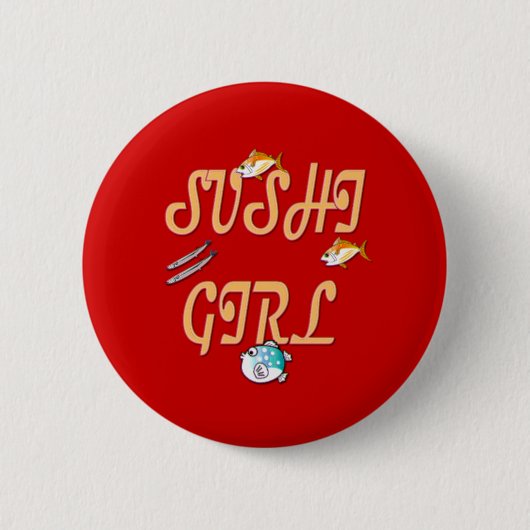 Sushi Girl Ronde Button 5,7 Cm (Voorkant)