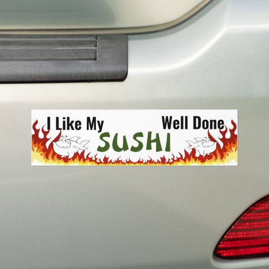 Sushi Goed gedaan Bumpersticker (Op auto)