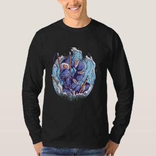 Sushi golven water draak Aziatische Japanse T-shirt