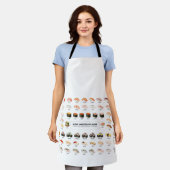 Sushi Guide Apron – Japanese Food Chart Schort (Gedragen)